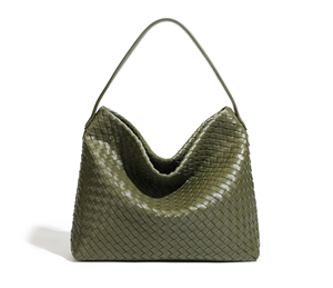 Bolso de Hombro de Cuero PU Tejido con Logotipo Personalizado, Bolso Tote Negro Premium, Bolso Bandolera de Hombro Único Tejido a Mano, Bolso Tote para Mujer - Product Image 4