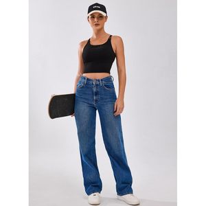 FOXA Débardeur de sport pour femme avec soutien-gorge intégré, coussinets amovibles, dos nageur, coupe courte, respirant, en Spandex et Polyester - Product Image 6