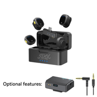 Microphone sans fil invisible pour contenu numérique, micro cravate 2.4G avec réduction de bruit IA, pour caméra et téléphone portable