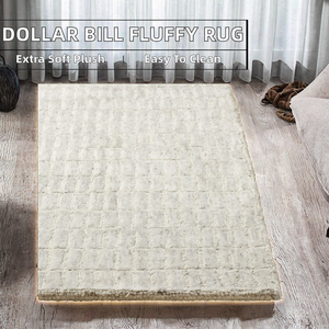 Alfombra Moderna de Lana Tejida Personalizada con Diseño Geométrico de Dólar Estadounidense, Multicolor, con Logotipo, Felpa, 10 mm de Altura de Pelo, Lavable, Antideslizante, para Dormitorio - Product Image 2