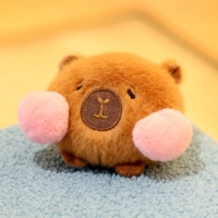 Peluche Capybara 10 cm, douce et mignonne, petite poupée pendentif, porte-clés, breloque de sac, vente en gros transfrontalière, rembourrage en polyester et coton PP 5-7