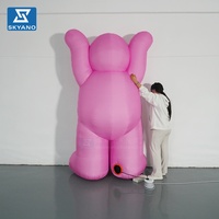 Personnage de Mascotte Gonflable Personnalisé en Forme de Dessin Animé Rose pour la Publicité d'Événements Extérieurs Décoration Gonflable