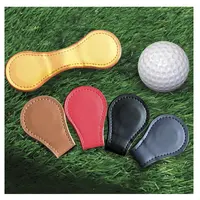 Кожаный зажим для шляпы для гольфа, держатель для маркера с сильным магнитом, прикрепляется к карманному краю ремня, одежда, подарок, аксессуары для гольфа, Новинка
