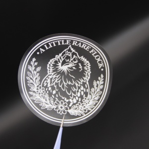 Étiquettes adhésives personnalisées à prix d'usine, autocollants transparents imperméables en PET BOPP, impression blanche, autocollants ronds en feuilles - Product Image 2
