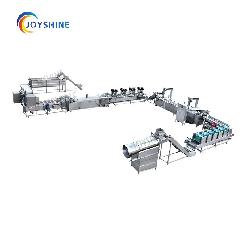 hot selling in Algeria potato chips automatic frozen French fries production line