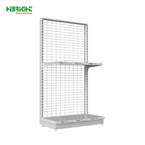 Estantería de Malla Metálica Negra para Supermercado, Estante de Exhibición de 3 Niveles, Estantería Góndola para Tienda de Abarrotes - Product Image 4
