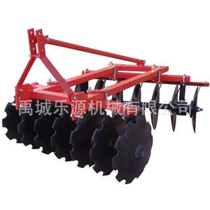 Disc Harrow Farm <b>Cultivator</b> 4 Row Red Tractor Mounted For Plowing And Soil Preparation - Product Image 1