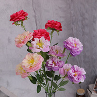 Bunga Mawar Peony Buatan Tangan Modern dari Sutra Sheng Shi Hua Kai untuk Dekorasi Pernikahan, Rumah, Meja Kopi, Latar Belakang Meja Makan, dan Dinding Bunga