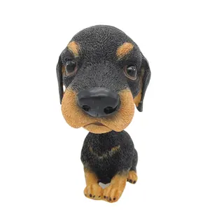 Make your own bobble design custom polyresin dog animal bobblehead for home CN FUJ HG OEM customized Resin Home Decoration