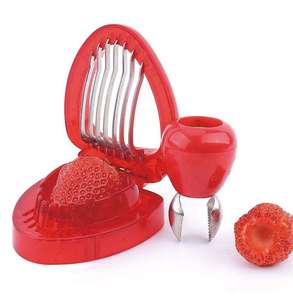 Ensemble de 2 outils de cuisine écologiques en acier inoxydable de haute qualité pour couper, éplucher et décortiquer raisins, champignons et fraises - Product Image 6