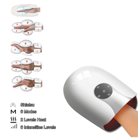 Healthpal Mini Wiederaufladbarer Elektrischer Vibrations-Fingermassagegerät mit Wärmekompression, Zeitsteuerung und Airbag-Material