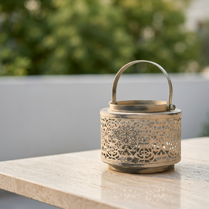 โคมไฟเทียนโลหะสำหรับตกแต่งบ้านและสวนสไตล์โมร็อกโกดีไซน์โบราณ - Product Image 2