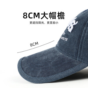 หมวกเบสบอล 6 แผง ปักอักษร 3 มิติ โลโก้แบบกำหนดเอง พร้อมเอฟเฟกต์ทำเก่า - Product Image 4