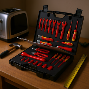 26-Piece Hand Tool <b>Set</b> in Hard Case with Combination Wrenches <b>Screwdrivers</b> Pliers (Chrome Vanadium Steel) for Home Repair - Product Image 3
