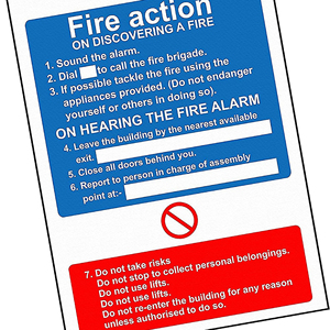 Nhãn Dán Cảnh Báo Hành Động Hỏa Hoạn Khi Khám Phá Dấu Hiệu An Toàn Hỏa Hoạn 40X30Cm-Vinyl-Vì Sự An Toàn Của Bạn-Công Ty-Trường Học - Product Image 1