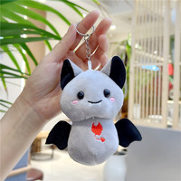 Vente en gros peluche petite chauve-souris noire porte-clés animal en peluche décoration de la maison sac pendentif peluche coloré petite chauve-souris porte-clés