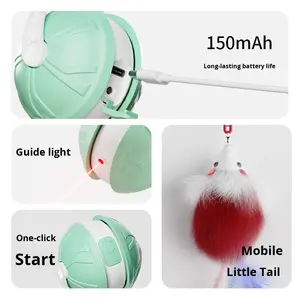 لعبة قطط تفاعلية أوتوماتيكية، قابلة لإعادة الشحن عبر USB، تصميم مضيء للعب الداخلي والتحفيز العقلي، لعبة قطط بالليزر - Product Image 4