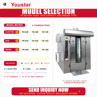 Nouveau four rotatif à convection commercial en acier inoxydable, électrique, à commande numérique, automatique, 380V, pour hôtels, boulangeries, four à plateaux