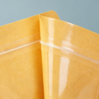 Sachets Doypack en papier kraft de qualité alimentaire avec fenêtre et fermeture éclair refermable, impression personnalisée acceptée pour café, snacks et thé