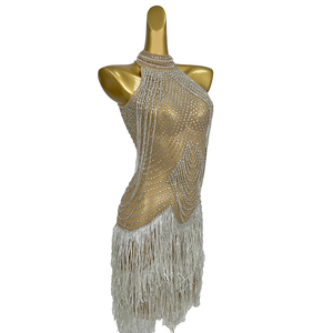 Moda fiesta de cumpleaños vestido de cristal mujer borla vestido de cóctel <span class=keywords><strong>Las</strong></span> <span class=keywords><strong>Vegas</strong></span> Show Live House puesta en escena traje de baile latino - Product Image 2