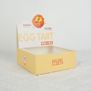 Caja de impresión personalizada huevo flan pop Tart embalaje cartón caja de papel para pastel de tarta de piña - Product Image 1