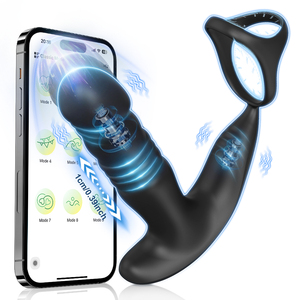 Nouveautés Meilleur Prix 2025 Plug Anal avec Masseur de <span class=keywords><strong>Prostate</strong></span> Anneau Pénien en Silicone pour le Plaisir Masculin - Product Image 1