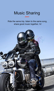 Q58 Max New Design Abs Plastic Music Sharing Lighting Function 300m Motorcycle Intercom <strong>Headset</strong> Music Coexist High Quality - Product Image 4
