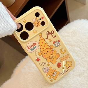 Coque de téléphone antichoc en TPU souple, style Ins, avec motif ours beurré mignon et design <span class=keywords><strong>petite</strong></span> étoile, personnalisable pour 17/16/15/14/13 Pro Max - Product Image 5