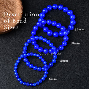 Nuevo Modelo de Pulsera de <span class=keywords><strong>Cristal</strong></span> de Calcedonia Azul de Alta Calidad al por Mayor - Accesorio para Hombre y Mujer, <span class=keywords><strong>Cristal</strong></span> de Piedra Elástica Feng Shui - Product Image 3