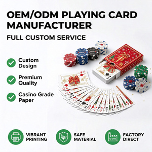 Cartes à jouer de poker personnalisées de Noël, estampées à l'or, boîte cadeau noire, design arbre de Noël, jeu de cartes en papier de qualité supérieure, fourniture d'usine - Product Image 3