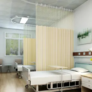 Cortina médica desechable para cama de hospital, malla para ducha, División de techo