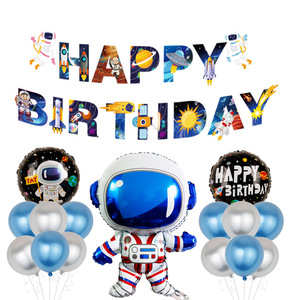Ensemble de ballons de décoration d'anniversaire, ballons en film d'aluminium pour la décoration d'anniversaire d'enfants, thème astronaute - Product Image 6
