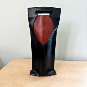 Porta Vino de Cuero Genuino de Diseño Boutique, Elegante Funda Protectora para Botellas de Vino, Funda de Regalo para Bebidas de Alta Calidad LEB-0089 - Product Image 1
