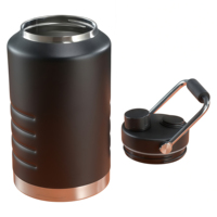 Seau à glace isotherme tactique en acier inoxydable de 1,5 L pour fêtes, bouteille isotherme en métal de 2 litres avec poignée