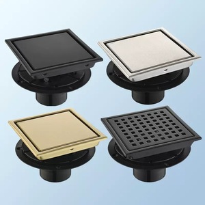 Siphon de sol carré personnalisé de 6 pouces en acier inoxydable avec insert de carrelage dissimulé pour drain sanitaire - Product Image 1