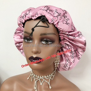 Logotipo personalizado Mommy and Me Bonnet Silk Sleeping Designer Bonnet Soft Braid Satin Bonnets - Product Image 4