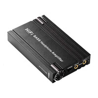 Amplificador de Auriculares HiFi BASS, Recargable, de Plástico, Ajustable, con Entrada y Salida AUX de 3.5mm, Control de Volumen