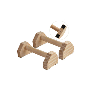 2 PCS Équipement d'entraînement domestique antidérapant Support de poussée en bois pour le fitness et la gymnastique Barres de poussée haut de gamme - Product Image 1