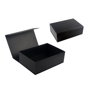 Складная магнитная Подарочная коробка, индивидуальная упаковка, черные роскошные жесткие коробки, картон из бумаги, индивидуальный картон, 1000 шт., в других странах - Product Image 1