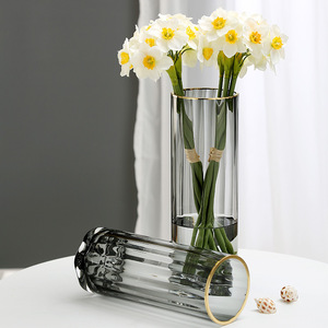 Vase à fleurs en verre cristal moderne, vase à fleurs en verre hydroponique de bureau - Product Image 3