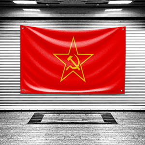 Флаг СССР для самостоятельного декорирования спальни, баннеры на стену, гобелен для украшения комнаты, 3x5 футов, забавные уличные флаги - Product Image 4