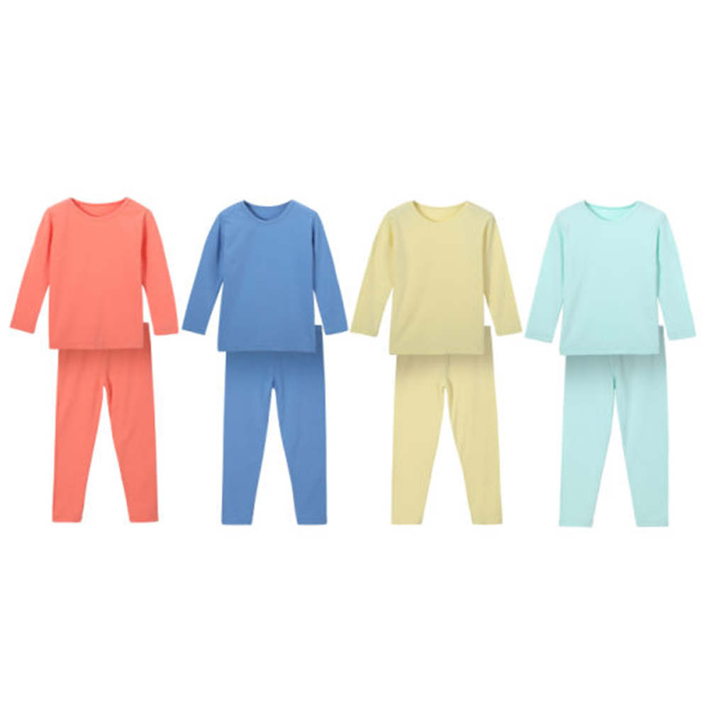 Утепленная одежда для мальчиков и девочек ясельного возраста ребенок по индивидуальному заказу, ночная одежда, Пижамный, мягкое детское нижнее белье из натурального хлопка для детей бамбуковые вискоза пижамный комплект