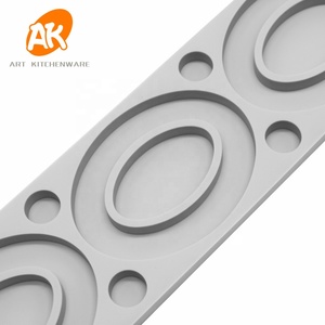 Moldes de Silicona para Chocolate <span class=keywords><strong>AK</strong></span>, Moldes para Decoración de Pasteles con Fondant, Herramientas para Repostería, Moldes de Silicona Ovalados para Cocina LFM-64 - Product Image 4
