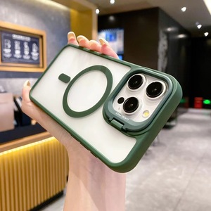 เคสใสระบบแม่เหล็กสำหรับ iPhone 16 PRO MAX พร้อมที่ยึดเลนส์กรอบอะคริลิคใสสำหรับ iPhone 15 14 13 12 - Product Image 5