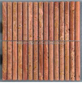 Mosaïque en marbre travertin beige 3/5 x 6 pouces, à rainures empilées, pour la décoration murale de la salle de bain et de la cuisine - Product Image 3