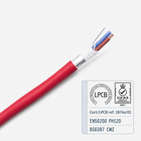 Câble d'alarme incendie HOTION 4 conducteurs blindés CAT 3 en cuivre toronné 300V/500V, câble ignifuge pour système de protection incendie