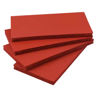 1mm-15mm Dicke Geschnittene Hochtemperatur-Wasserfeste Stoßdämpfende Langlebige Rote Silikon-Schaumstoffmatte 0,5-1,0m X 0,5-1,5m ROHS/ISO9001