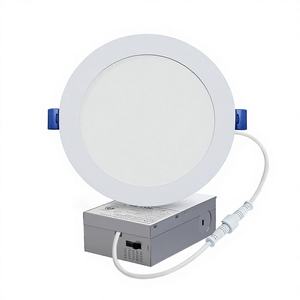 Panel de Luz LED Redondo Empotrado, Delgado, de Brillo Plano, Comercial, de 9w, 12w, 18w, en Existencia en EE. UU. - Product Image 1