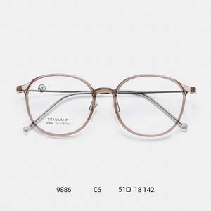 Monture de lunettes ronde Danyang TR90 M9886 pour femmes avec myopie, titane IP, taille moyenne - Product Image 5