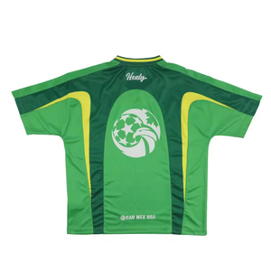 Camiseta de fútbol retro personalizada México transpirable ajuste holgado sublimado cuello en V 2026 Camiseta deportiva de fútbol para hombre - Product Image 2